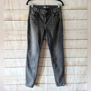 Old Navy Rockstar Women's Size 4 Super Skinny Built In Warm Jeans Charcoal